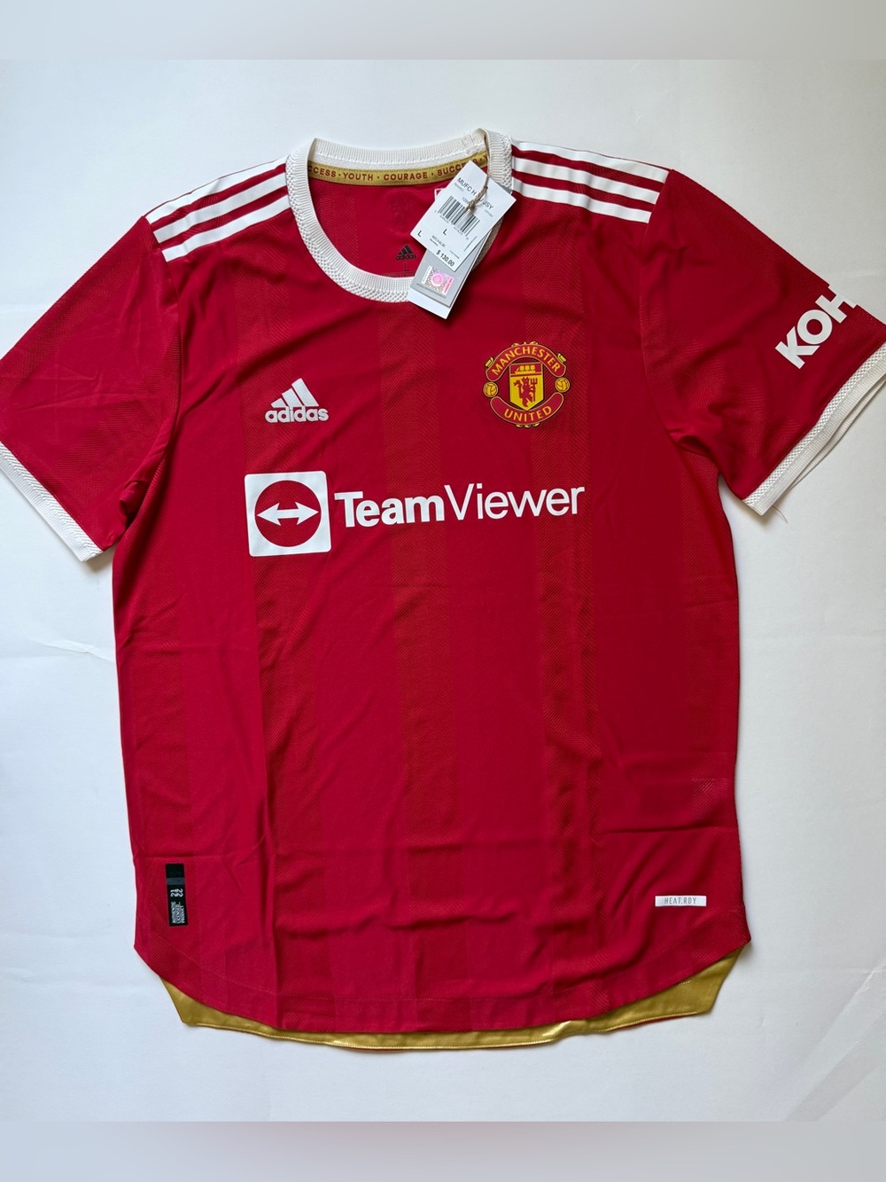 ⚽️🇬🇧 Adidas [L] Manchester United 2021-2022 Home Player Jersey H31090 - Picture 7 of 12